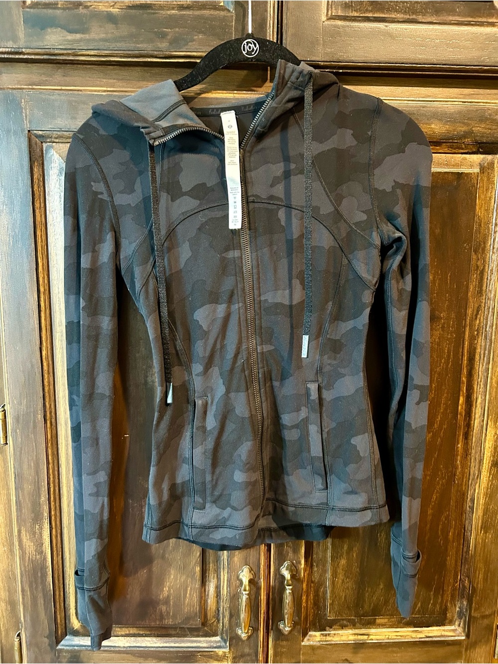 lululemon athletica Black Camouflage Zip Hoodie